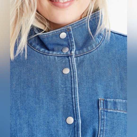 Madewell Denim Southlake Military Jacket Size XXS Casual - Picture 11 of 14